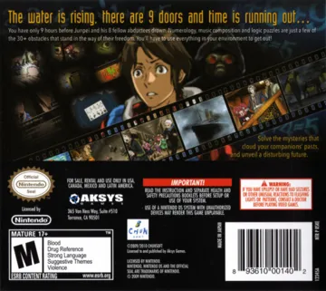 Nine Hours, Nine Persons, Nine Doors (USA) box cover back